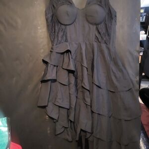 Elegant Black Ruffled Dress